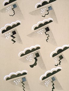 1920年代後半の「ヌーヴェルコンポジションデコラティブ」のデザイン（ステンシルプリント） 作： Serge Gladky